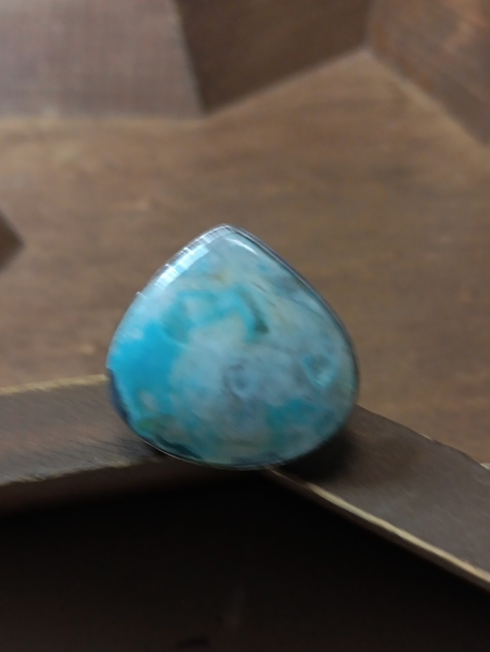 Blue Teardrop Women's Gemstone Ring